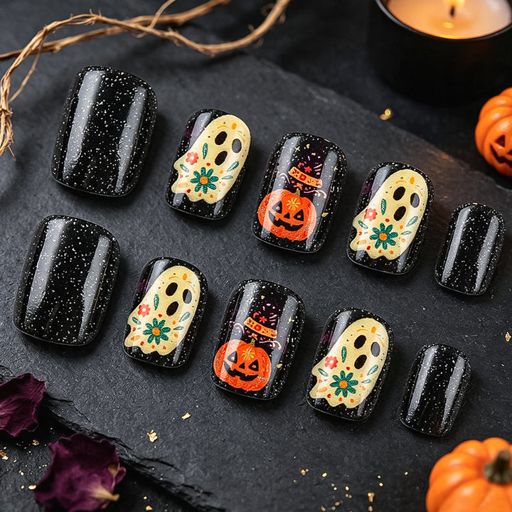 Halloween-Themed Press-On Nail Art Stornfield 1787542717