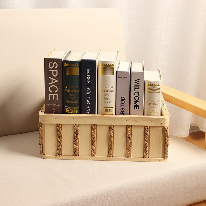 Woven Storage Basket for Books and Home Decor Stornfield