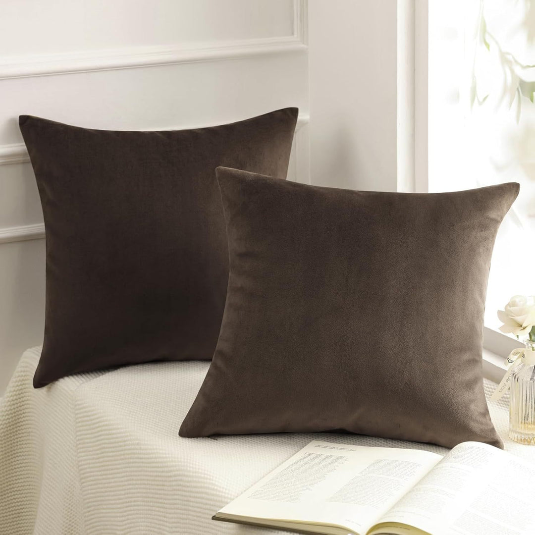Plush Velvet Lumbar and Square Throw Pillow Covers