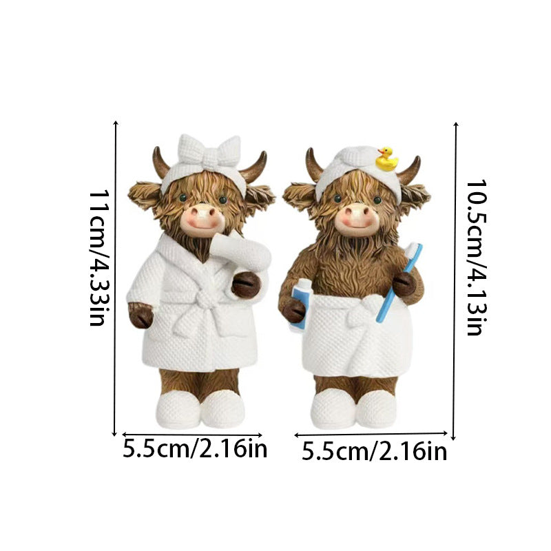 Funny Highland Cattle Bathroom Figure Stornfield