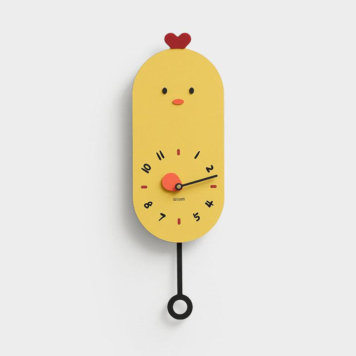 Stornfield | Cute Silent Chicken-Shaped Wall Clock for Kids