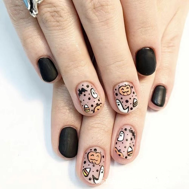 Whimsical Halloween-Themed Press-On Nails Stornfield