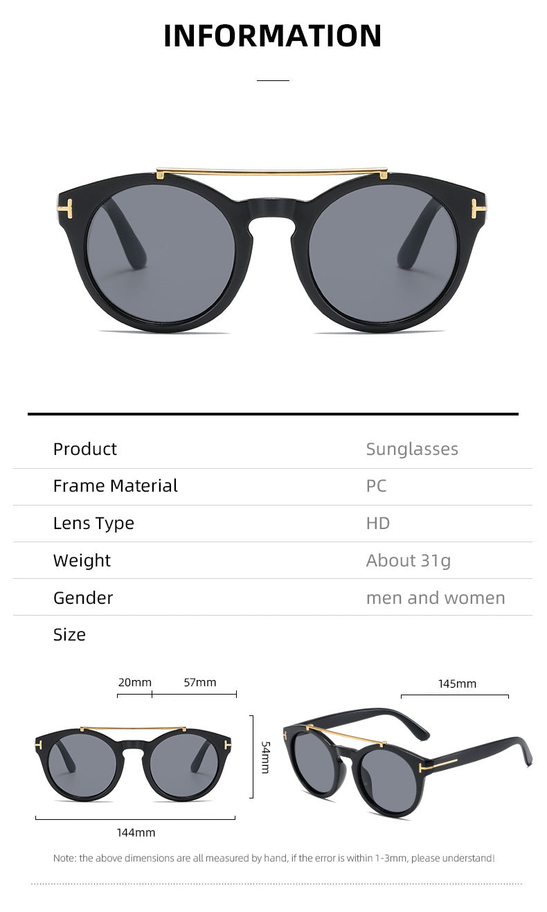Ladies fashionable sunglasses with elegant round lenses Stornfield