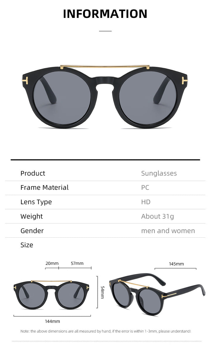 Ladies fashionable sunglasses with elegant round lenses Stornfield