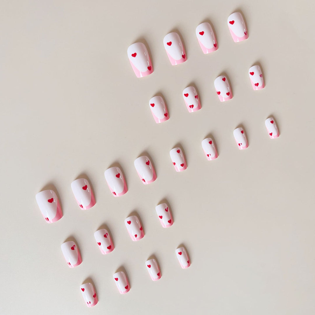 Nail Art Set with playful heart motif and elegant accents Stornfield