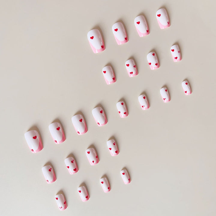 Nail Art Set with playful heart motif and elegant accents Stornfield