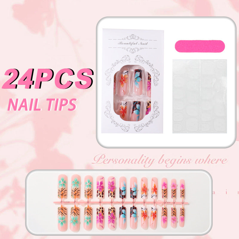 Floral Art Press-On Nail Tips Stornfield