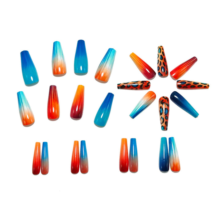 Artificial nails with striking gradient and stylish accents Stornfield