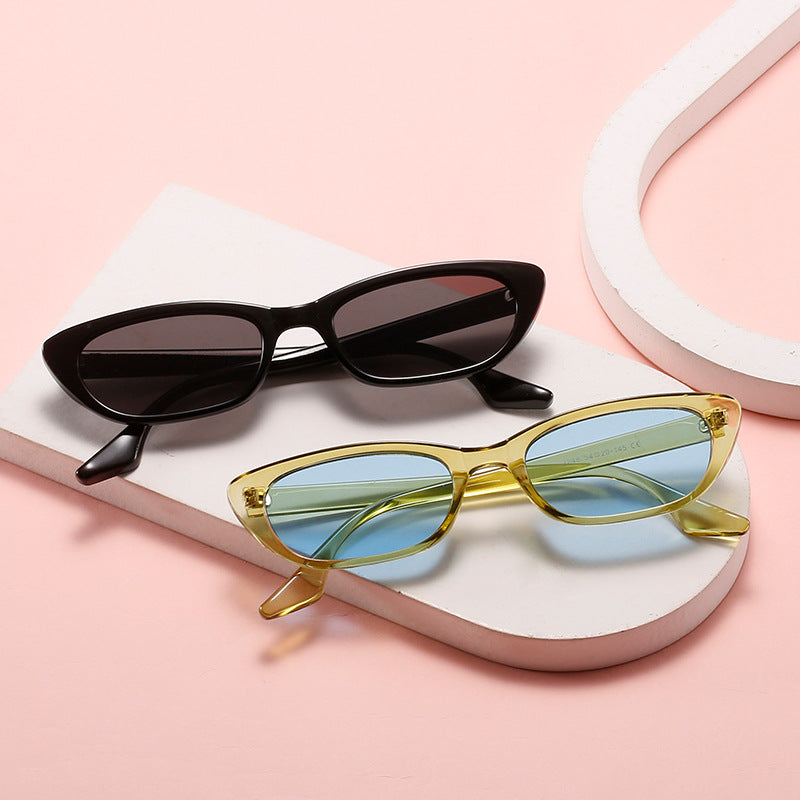 Women's modern sunglasses in trendy cat-eye style with transparent frame Stornfield