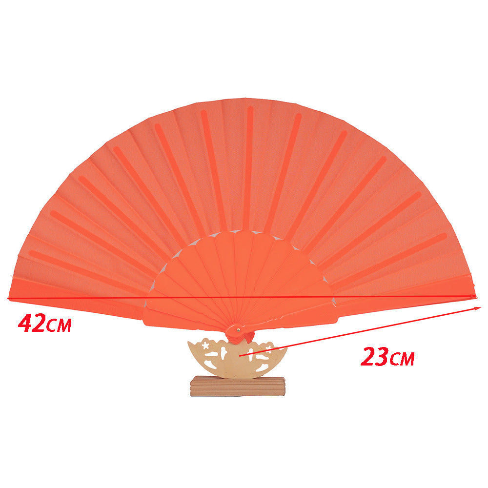 Ladies decorative fan with elegant wooden handle Stornfield