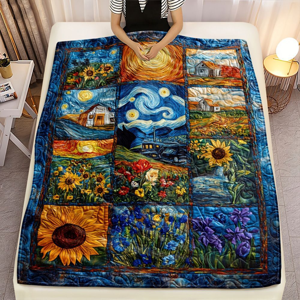 Artistic Patchwork Quilt Blanket