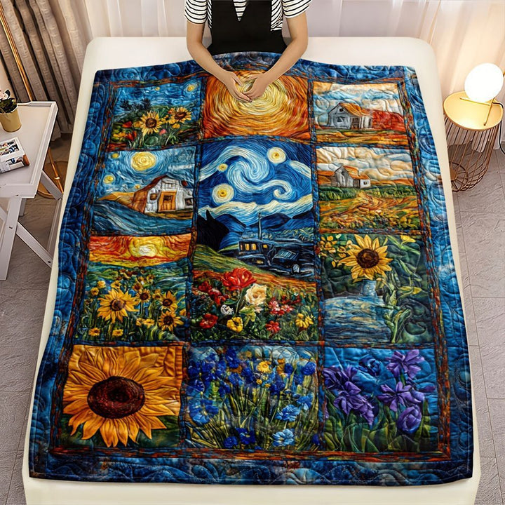 Artistic Patchwork Quilt Blanket