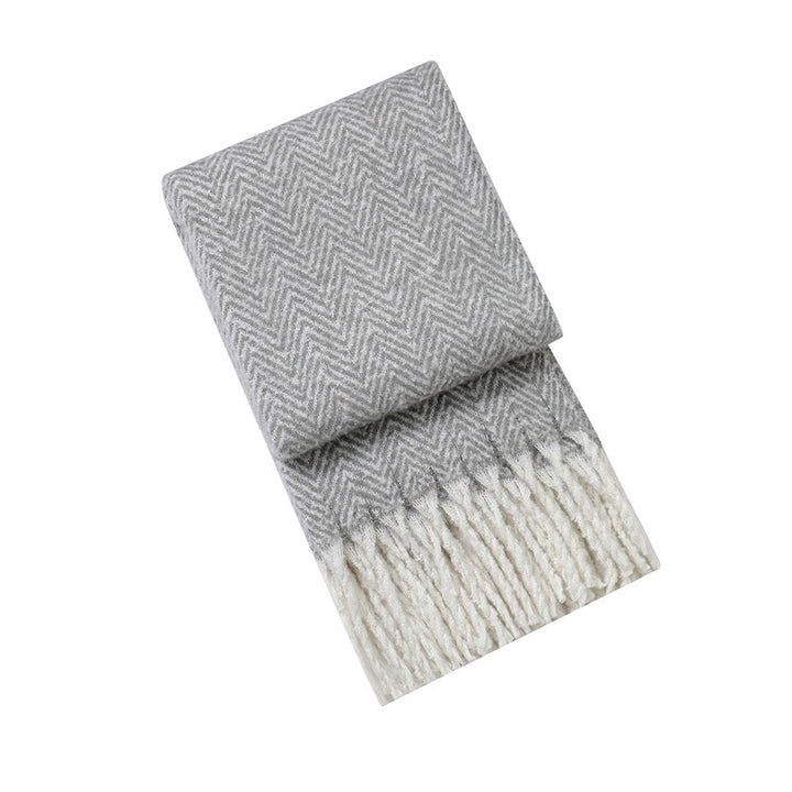 Herringbone Woven Throw Blanket