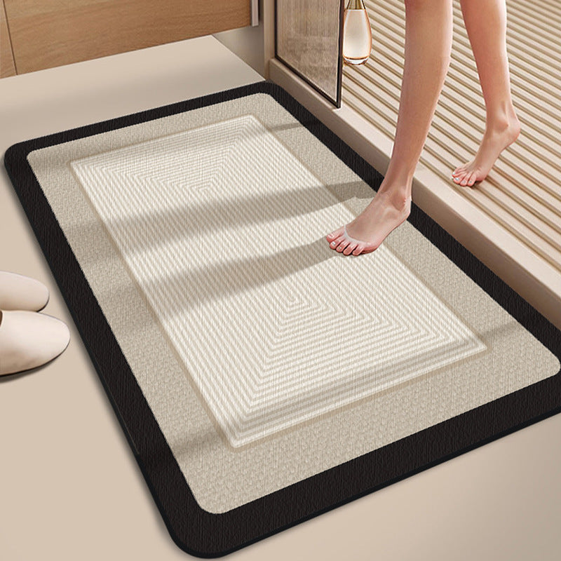 Geometric Pattern Non-Slip Bath Mat