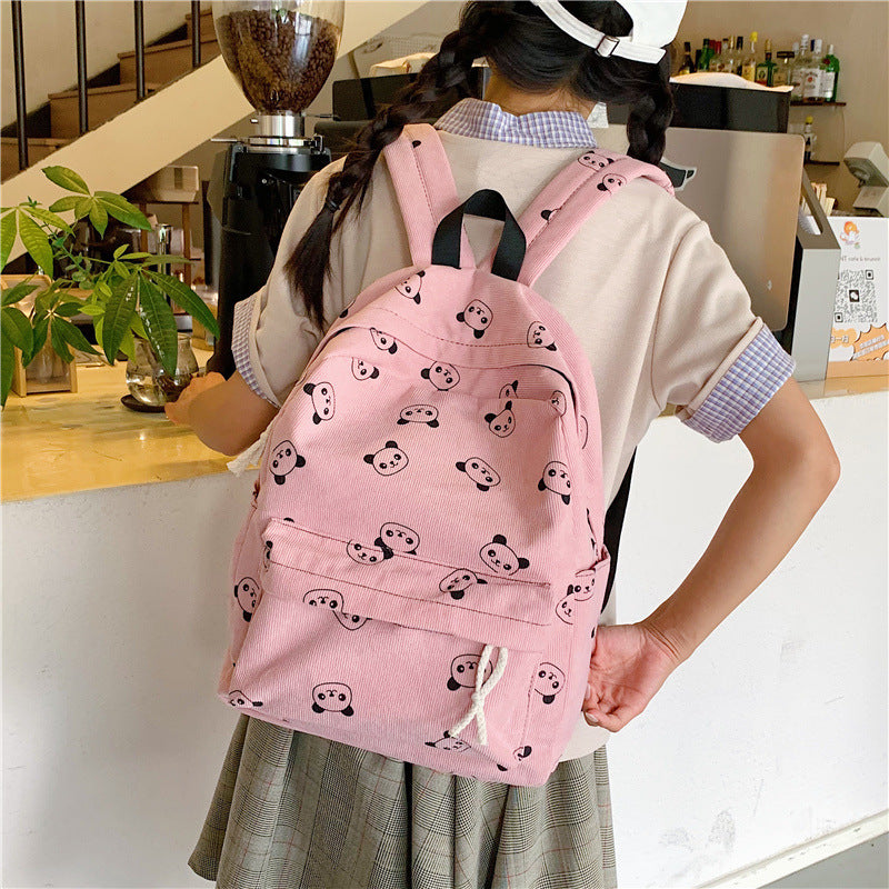 Casual backpack with panda motif Stornfield