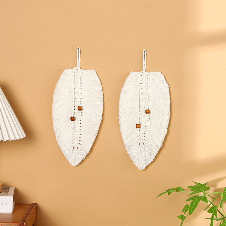 Leaf-Shaped Macrame Wall Art Stornfield