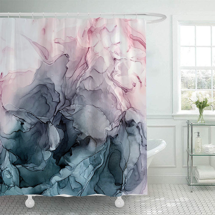 Artistic Marble Print Shower Curtain Stornfield