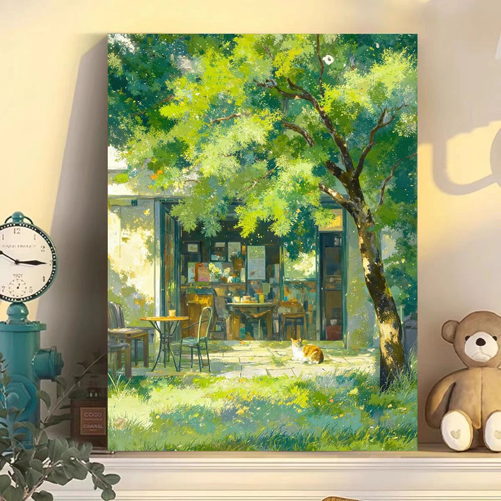 Cozy Café Scene Canvas Artwork Stornfield