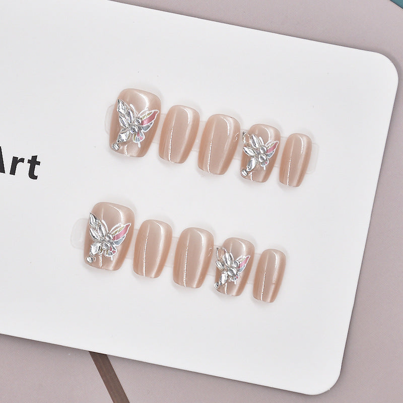 Glamorous Heart-Themed Press-On Nail Set Stornfield