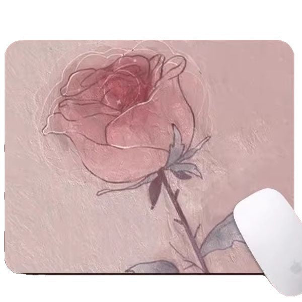 Artistic Floral-Themed Mouse Pad