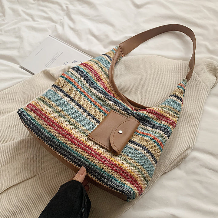 Bohemian Woven Straw Shoulder Bag