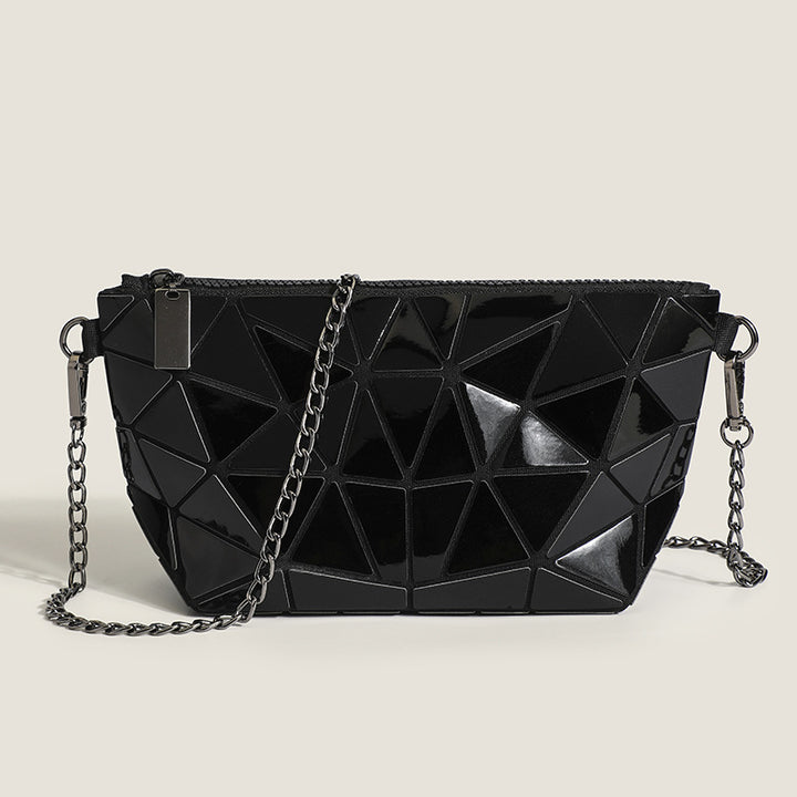 Geometric Patterned Crossbody Clutch Bag