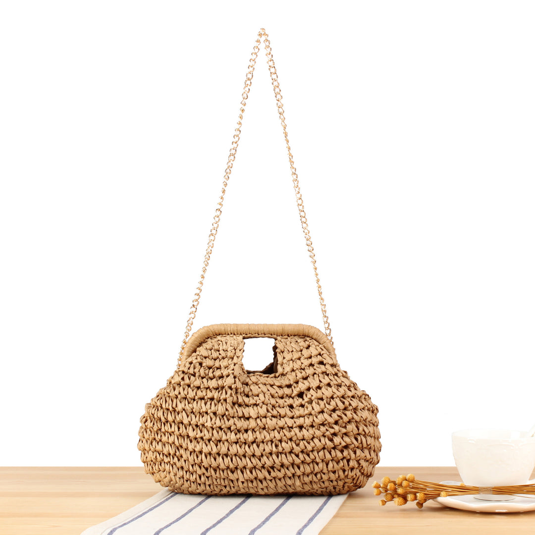 Handmade macrame bag with chain shoulder strap Stornfield