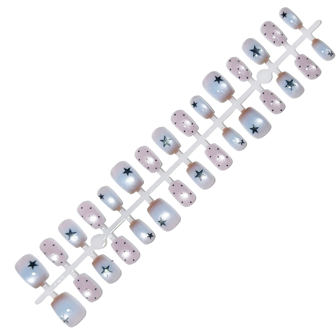 Starry Night Themed Press-On Nail Art