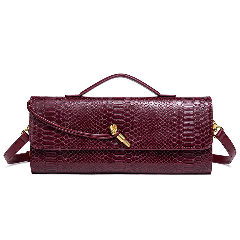 Embossed Snake Print Evening Clutch Stornfield