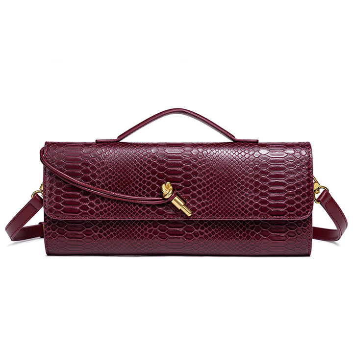Embossed Snake Print Evening Clutch Stornfield