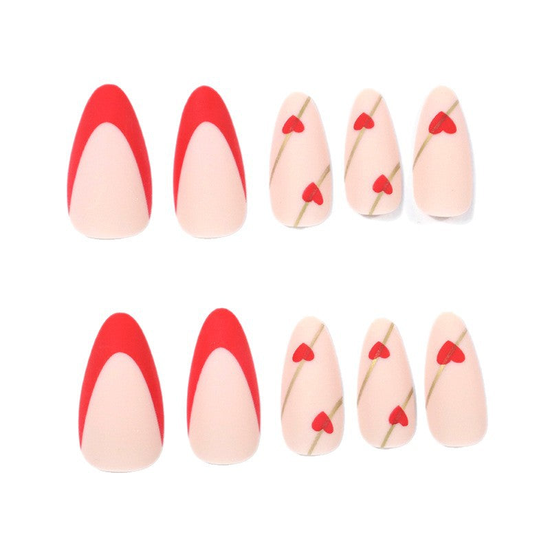 Artistic Heart-Embellished Nail Art Stornfield