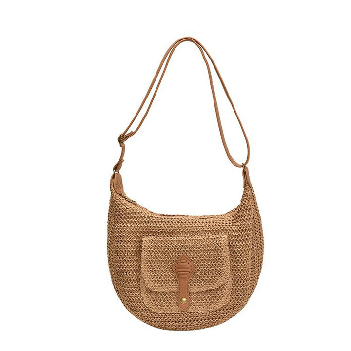 Bucket bag made of fine natural fabric Stornfield