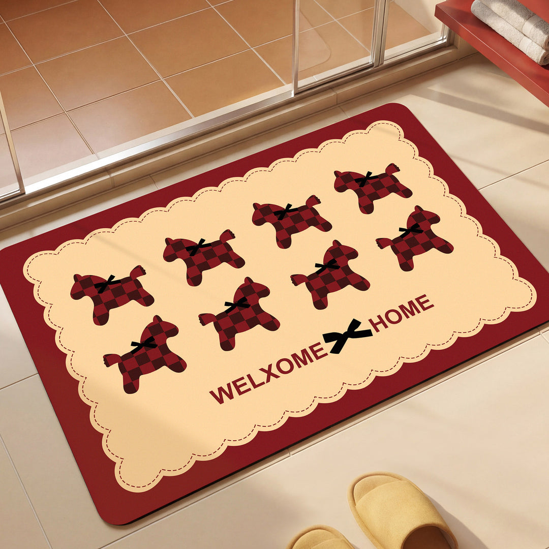 Cartoon-Themed Plush Bath Mat