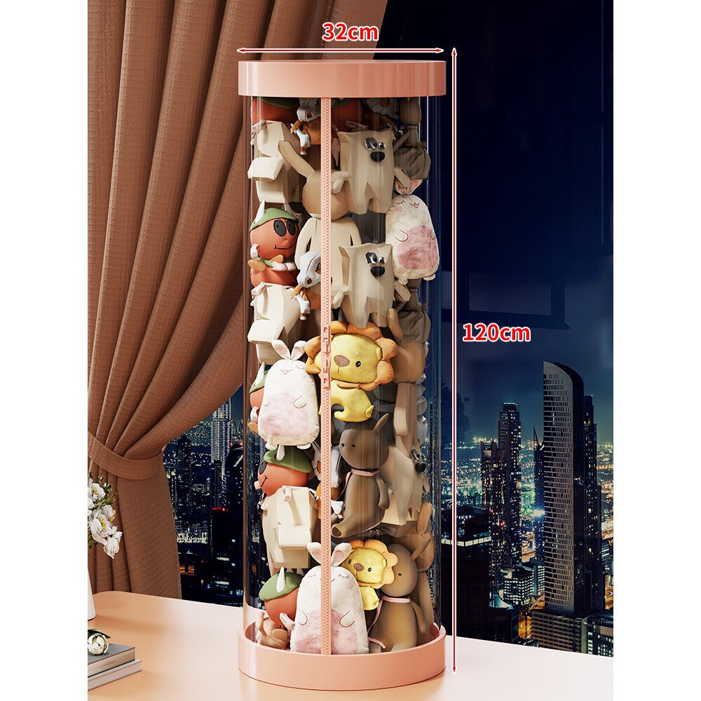 Tall Clear Acrylic Plush Toy Display Tower Organizer