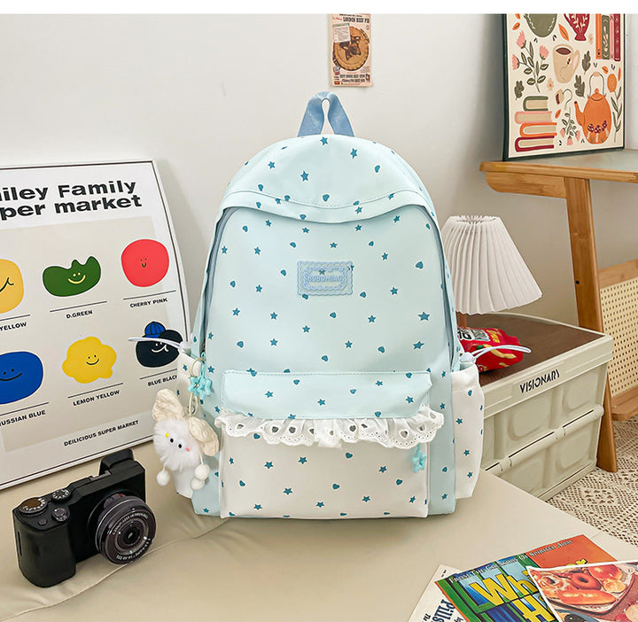 Cute Star Print Lightweight Backpack Stornfield