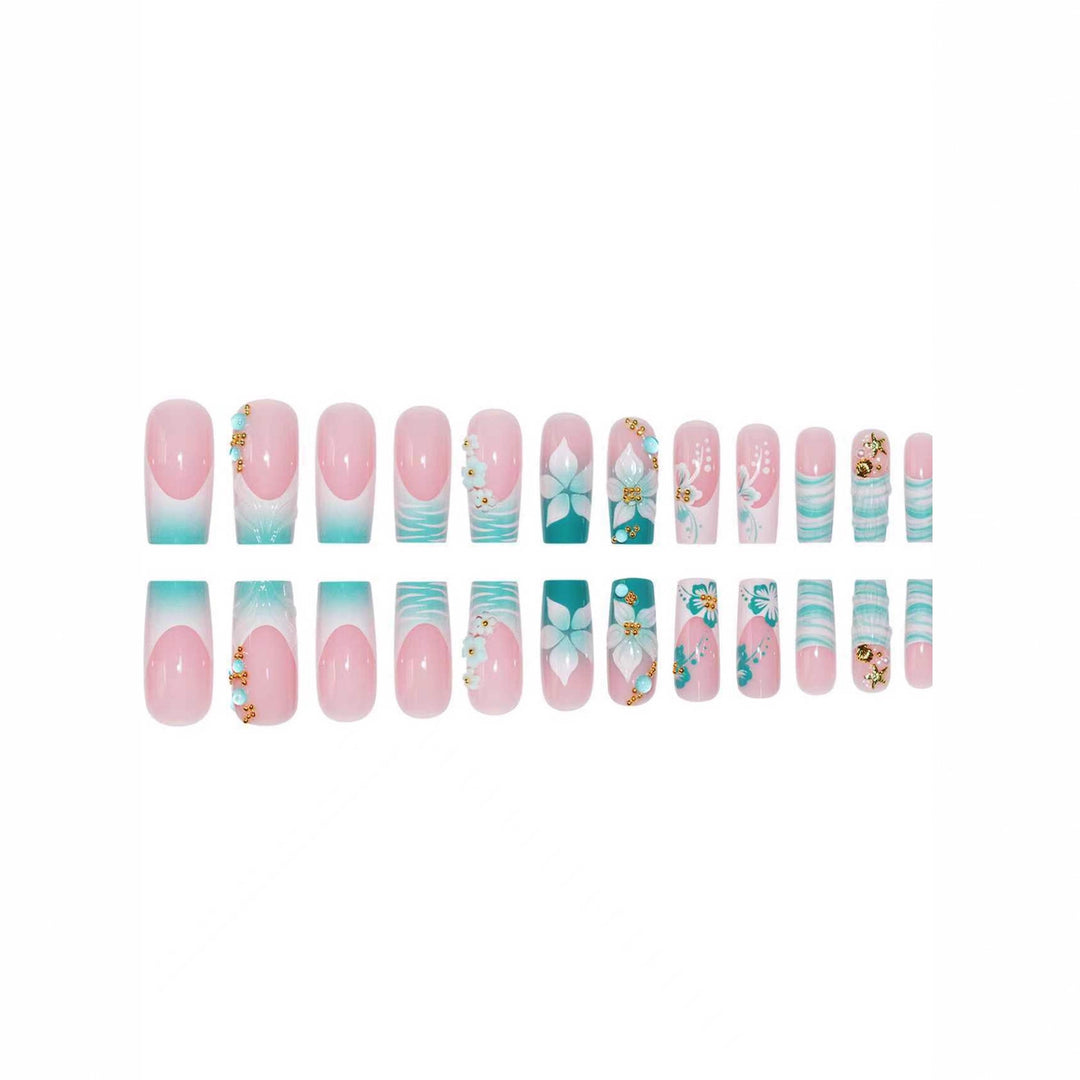 Luxurious Floral Art Nail Enhancements Stornfield