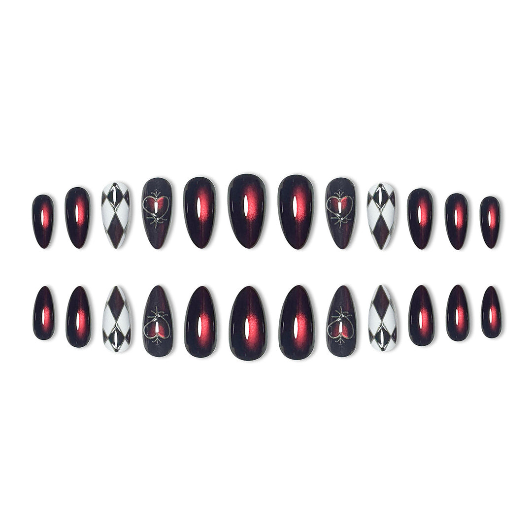 Stiletto Nail Enhancements with Heart Design Stornfield
