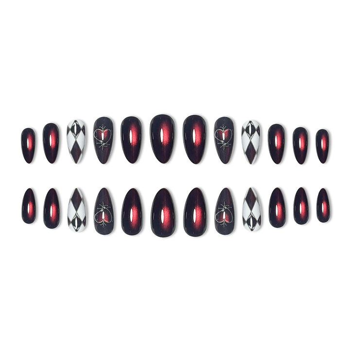 Stiletto Nail Enhancements with Heart Design Stornfield