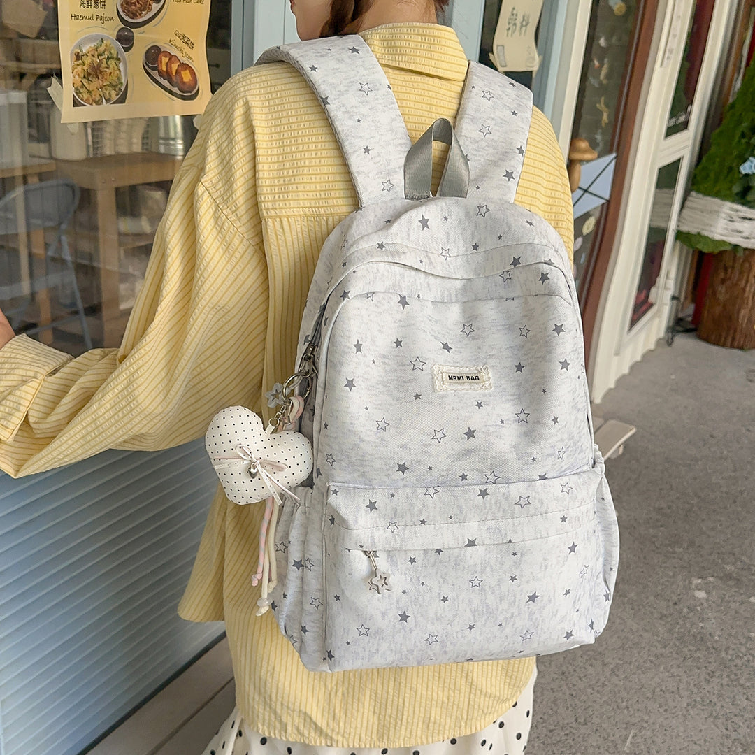 Star-Patterned Casual Backpack Stornfield
