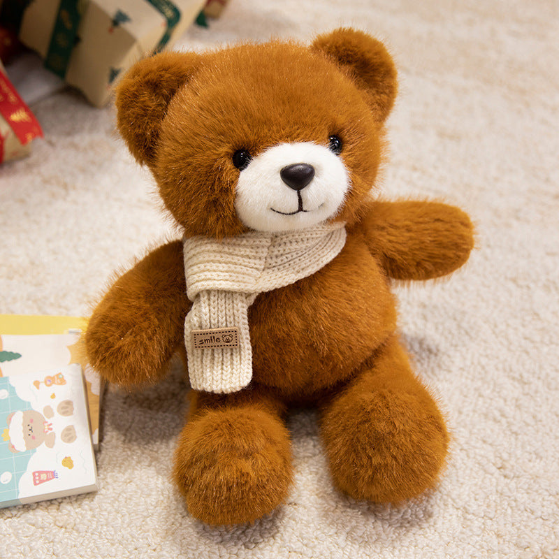 Plush Sitting Collectible Bear with Embroidered Smile, Crystal-Accent Ribbon Bow & Ultra-Soft Faux-Fur Plush Stornfield