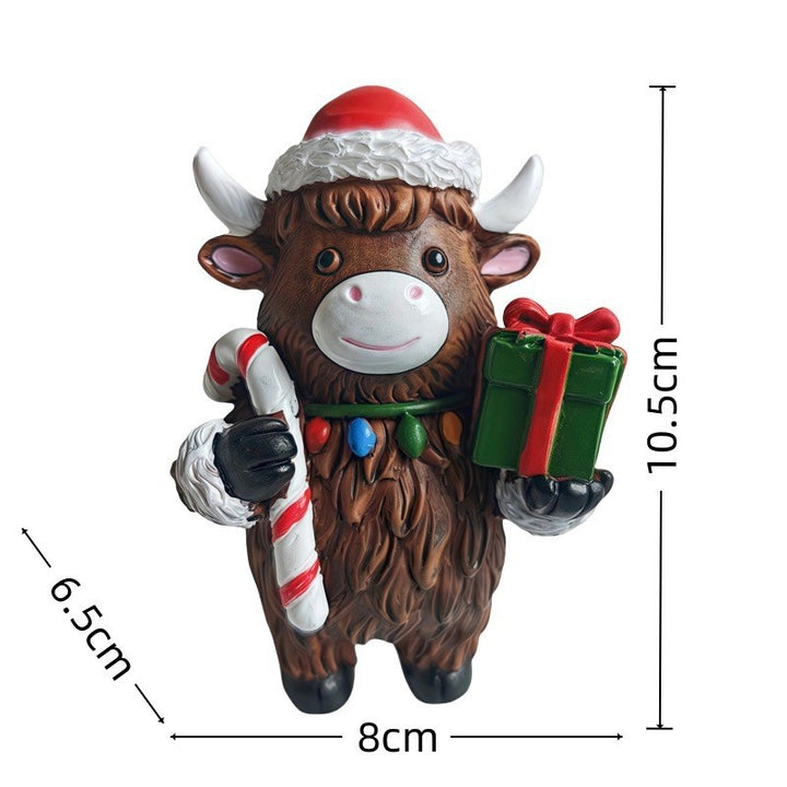 Christmas decoration figure in Highlands cattle design Stornfield