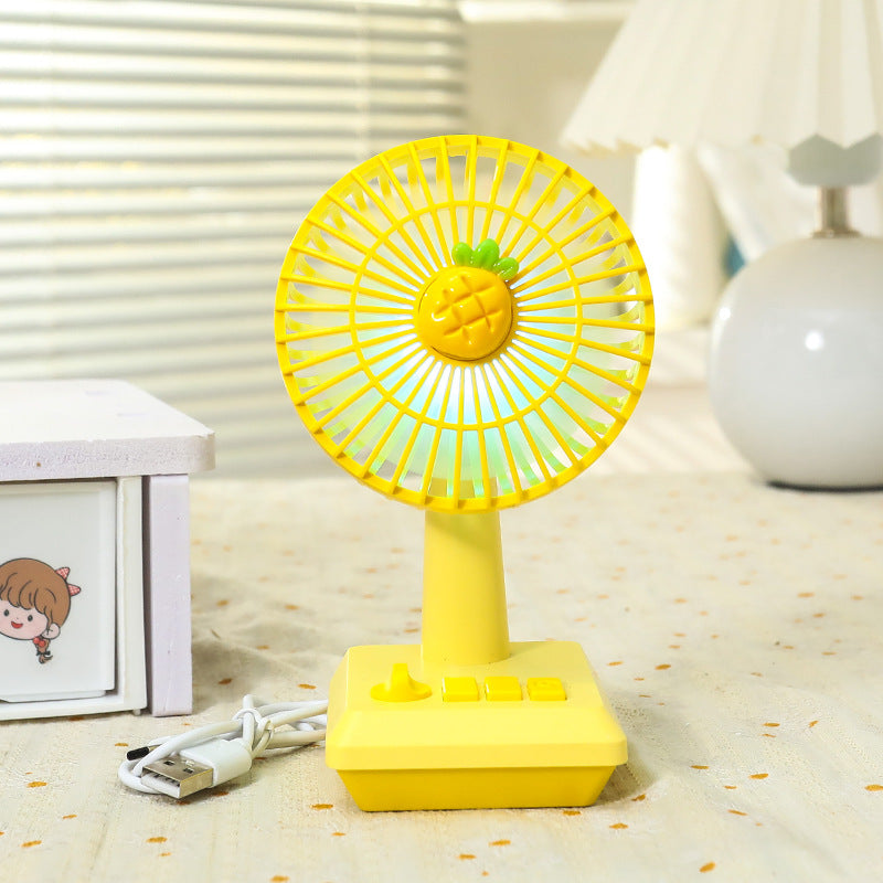 Ladies portable USB table fan in cheerful pineapple design Stornfield