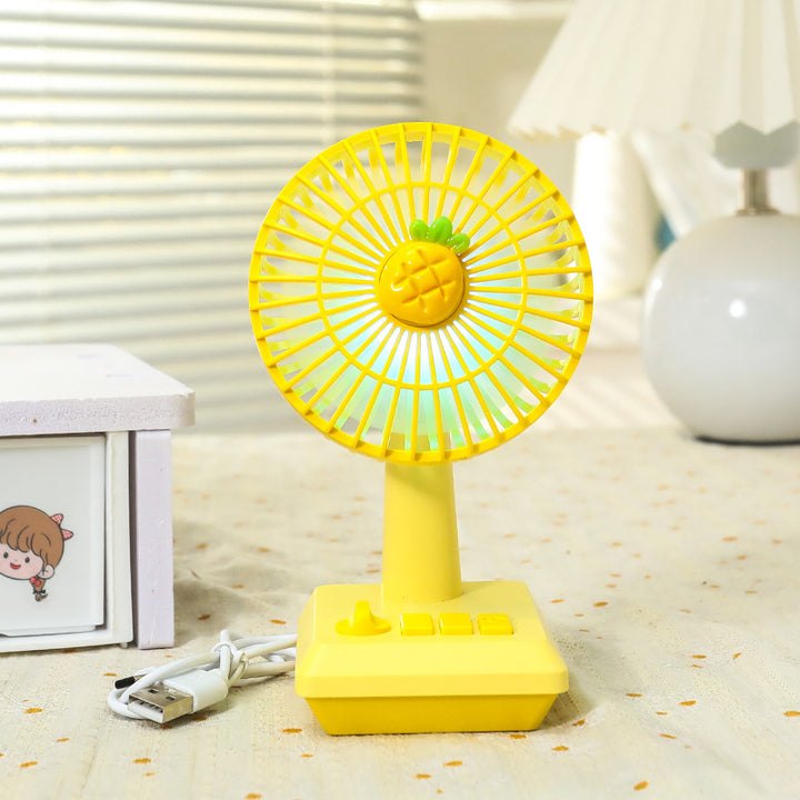 Ladies portable USB table fan in cheerful pineapple design Stornfield