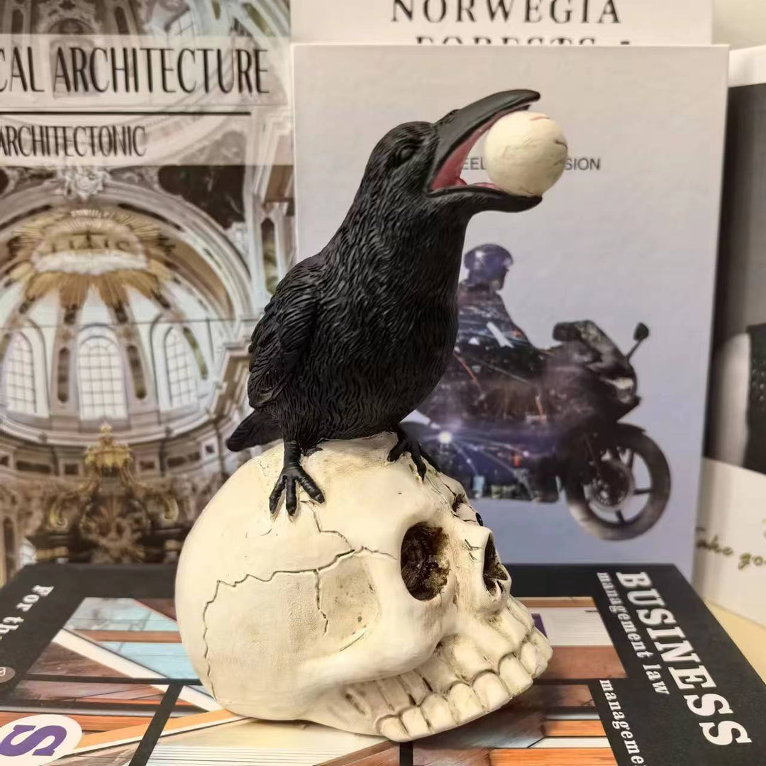 Decorative figure with raven on skull Stornfield