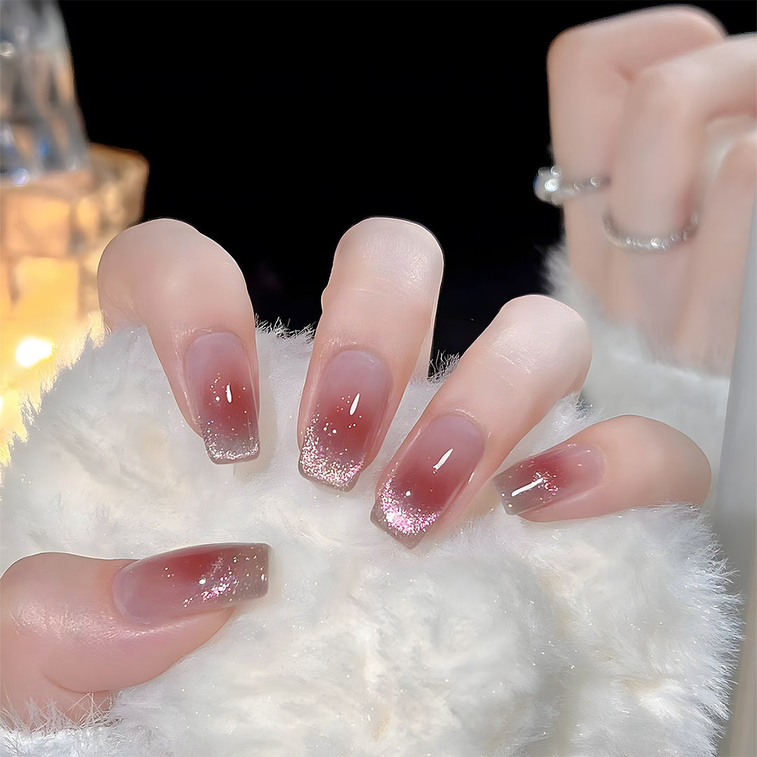 Artificial nail set with elegant glitter finish Stornfield