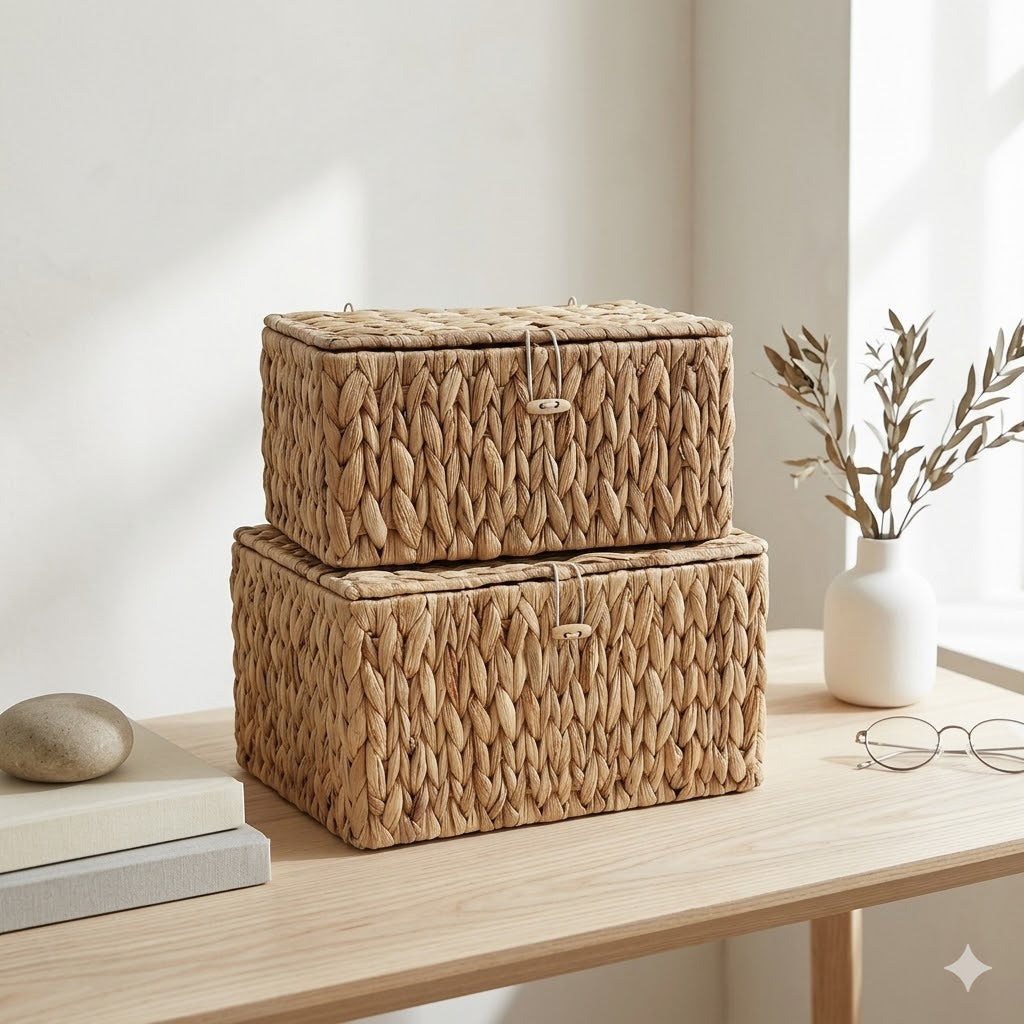 Handcrafted Storage Basket Made of Natural Materials Stornfield