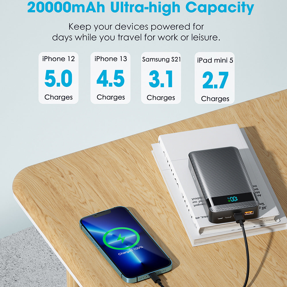 High-performance power bank with digital display and fast charging function Stornfield