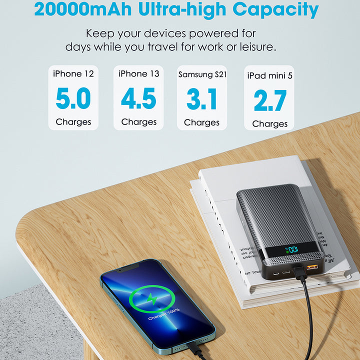 High-performance power bank with digital display and fast charging function Stornfield
