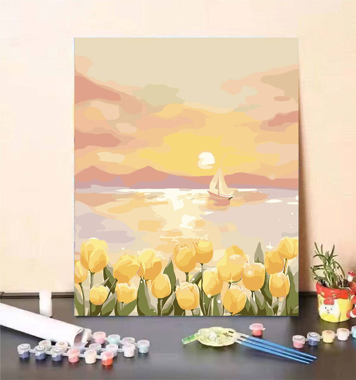 DIY Landscape Paint by Numbers Art Kit Stornfield