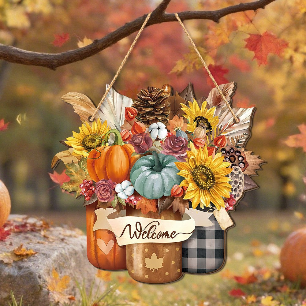Autumn-Themed Floral Arrangement Decor